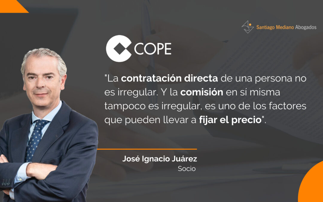 José Ignacio Juárez, en COPE, sobre el caso de las mascarillas en el Ayto de Madrid: «Ni la contratación directa de una persona ni las comisiones son, a priori, irregulares»