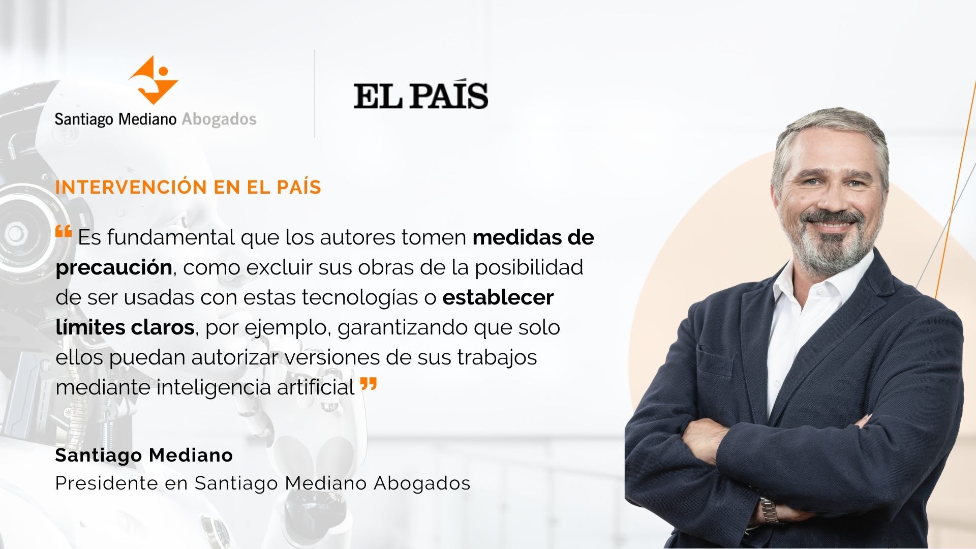 Santiago Mediano en El País: la IA y la vulneración de derechos de autor