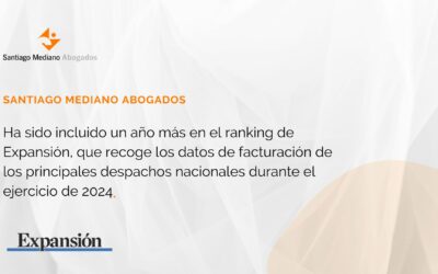 El ranking  consolida a Santiago Mediano Abogados como una de las firmas referentes en la abogacía de los negocios y lo sitúa entre los 15 despachos con más actividad internacional
